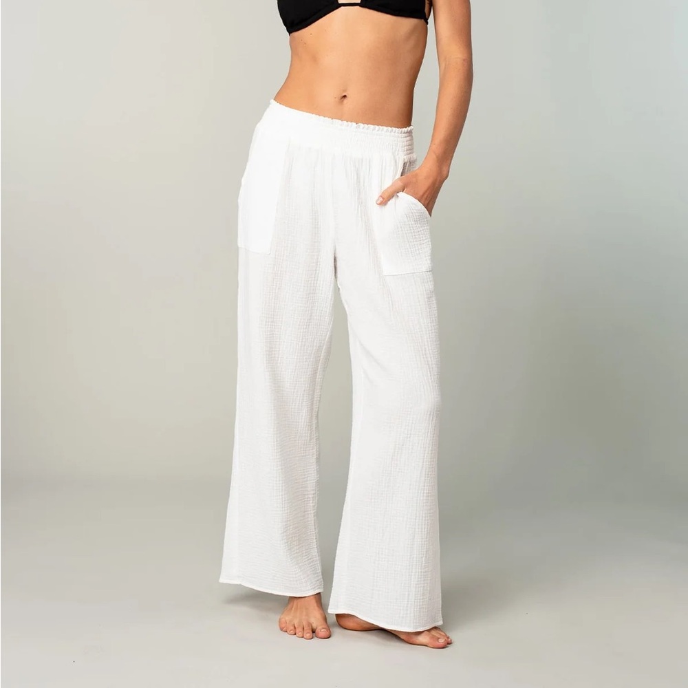 Lovestitch Saratoga White Pants - Boho - Size Medium